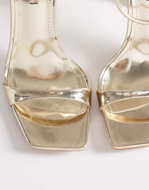 Simmi London - Kareena - Sandales larges minimalistes à talon - Doré, 2 de 4