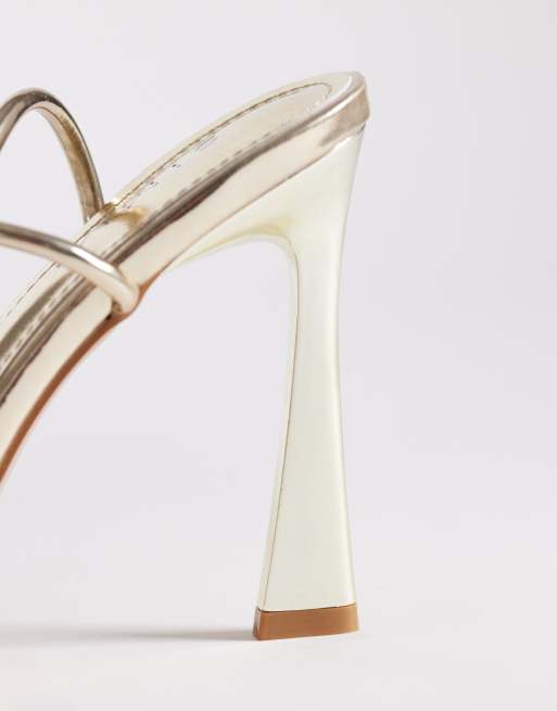Simmi London - Kareena - Sandales larges minimalistes à talon - Doré, 3 de 4