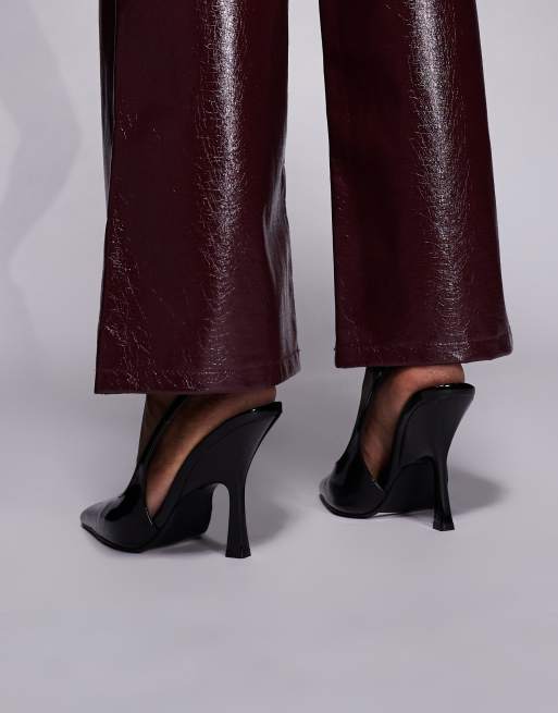 SIMMI London - Keely - Chaussures à talon à bride arrière - Noir verni, 2 de 4