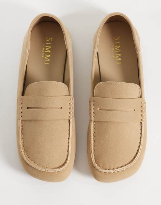 Simmi London - Kevy - Mocassini in camoscio sintetico beige, 2 di 4