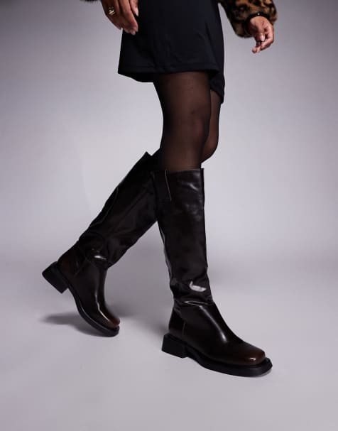 SIMMI London knee boots in burnt brown - view 1