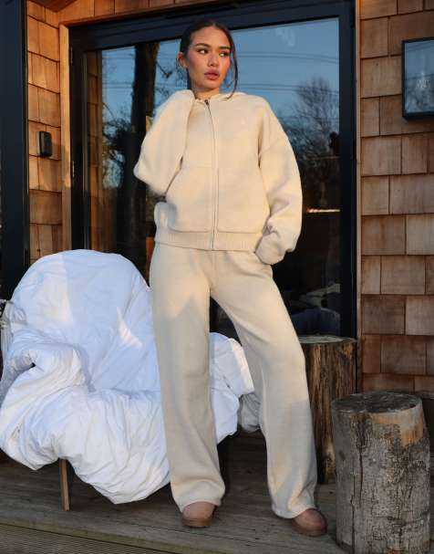 Simmi London knitted co ord set in beige - view 1