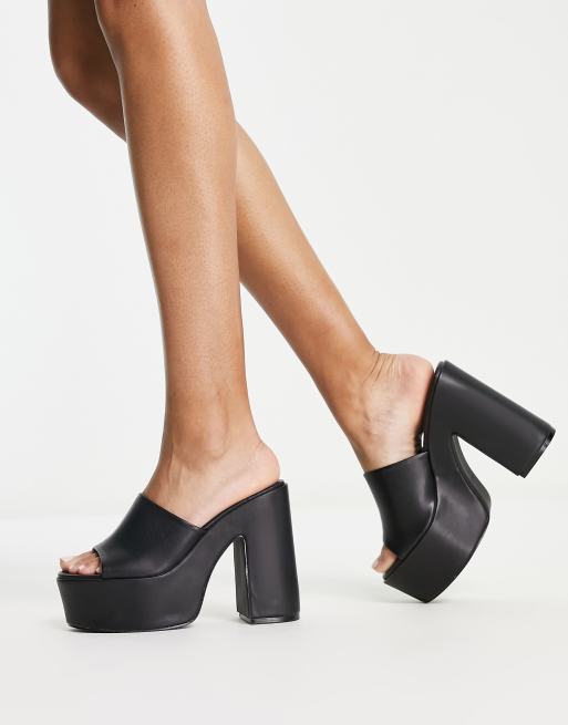 Platform best sale mules heels