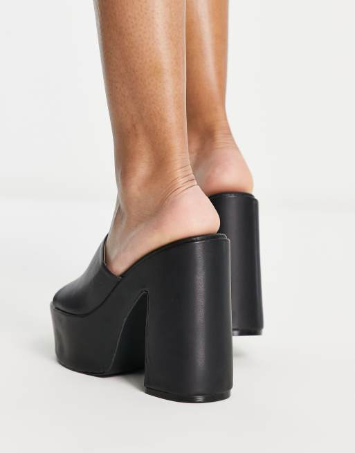 Simmi London – Lala – Svarta sandaler med platå, 2 av 4