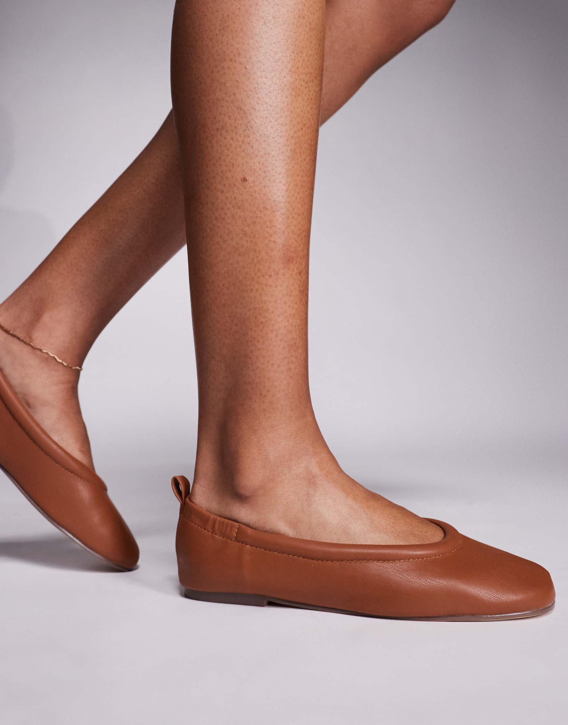 simmi london leesa ballerina flats in tan