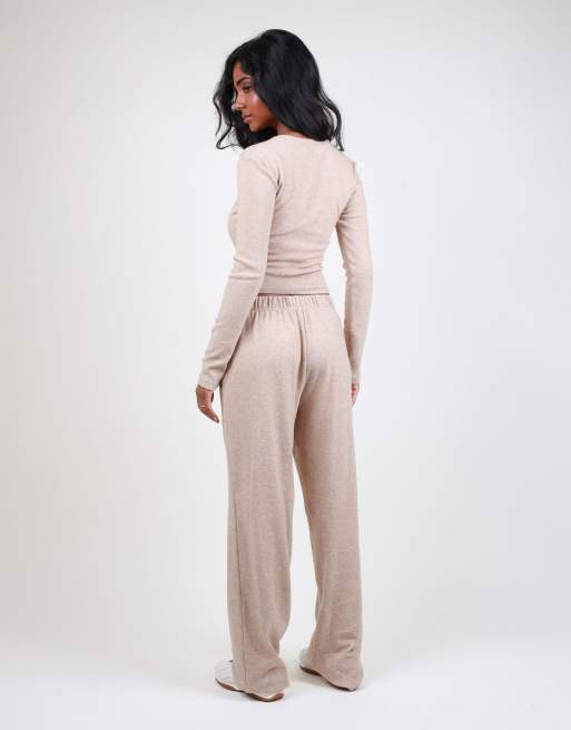 Simmi London Long sleeve knit top in oatmeal, 4 of 4