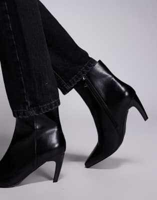 Simmi Shoes Simmi London Lorenzo Heeled Mid Ankle Boots In Black