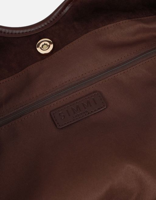 Simmi London Lumiara handbag in brown, 4 of 4
