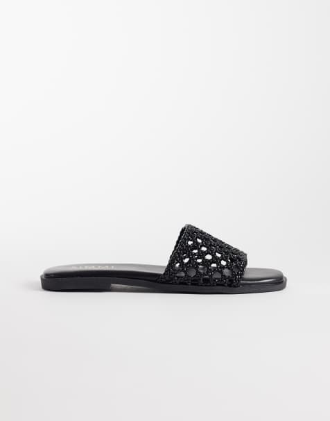 Black Flat Sandals For Women | ASOS