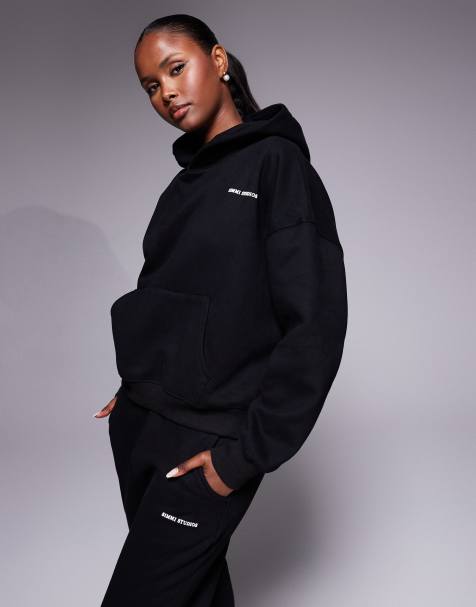 Simmi London Maeve essentials hoodie in black - view 1
