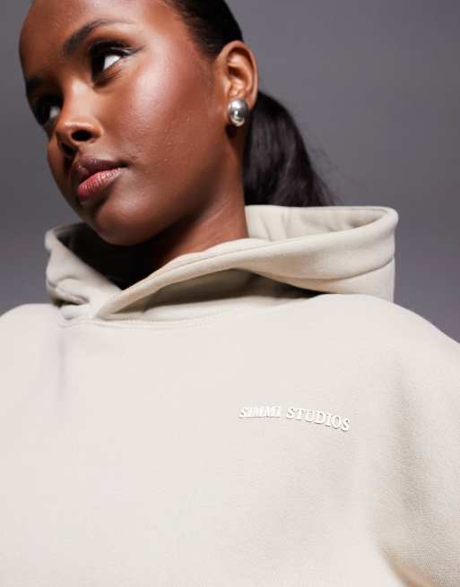 Simmi London Maeve essentials hoodie in cashew, 4 of 4