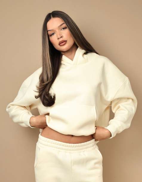 Simmi London Maeve essentials hoodie in cream - view 1