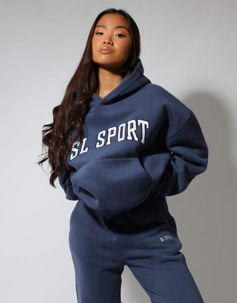 Simmi London Maeve sport hoodie in vintage blue - view 1