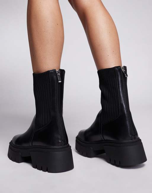 Simmi London – Malakai – Svarta ankelboots med bred passform, 4 av 4