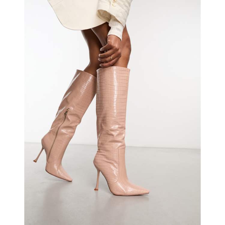 Nude sales tall boots