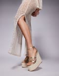 [SIMMI Shoes] Simmi London Martha high heeled espadrille wedges in gold 40 GOLD