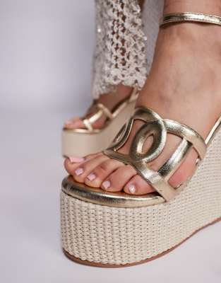 Simmi Shoes Simmi London Martha High Heeled Espadrille Wedges