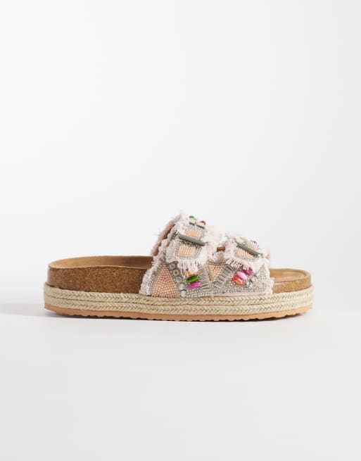 SIMMI London - Mayha - Sandales ornées de perles à double boucle - Rose, 2 de 4