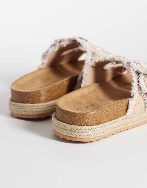 SIMMI London - Mayha - Sandales ornées de perles à double boucle - Rose, 4 de 4