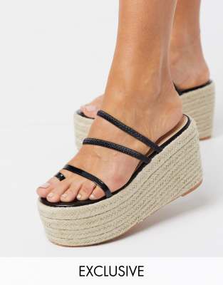 sandales style espadrilles à semelles plateforme