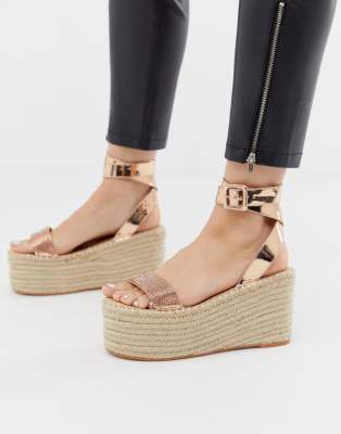 gold flatform espadrilles