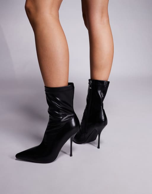 Simmi London Miletus high heeled ankle boots in black, 2 of 4