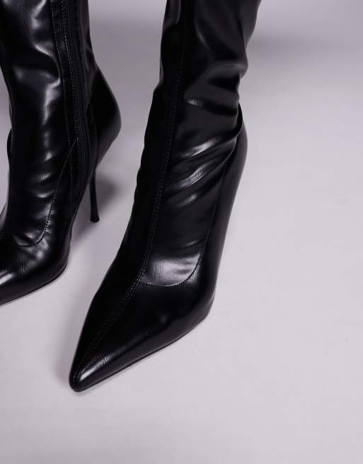 Simmi London Miletus high heeled ankle boots in black, 4 of 4