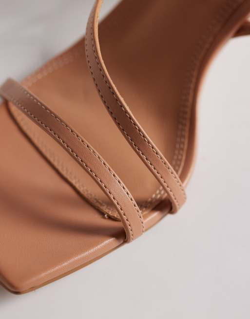 Simmi London Natasha strappy heeled sandals in tan, 3 of 4