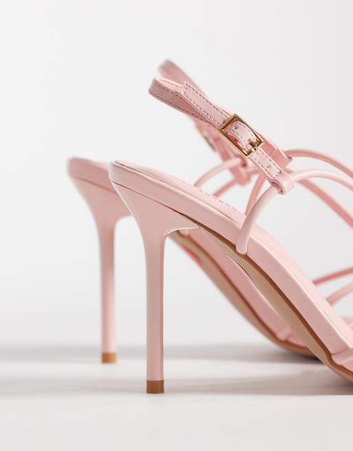 SIMMI London – Nina – Rosa klacksandaler med smala remmar och bred passform, 2 av 4