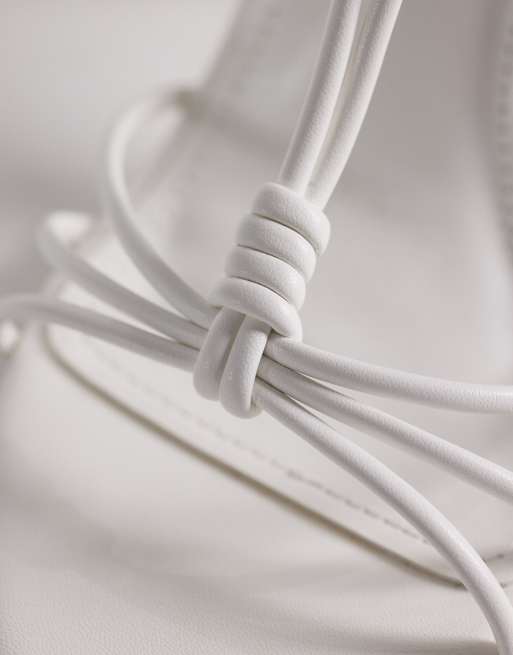 Simmi London Nina strappy heeled sandals in white, 3 of 4