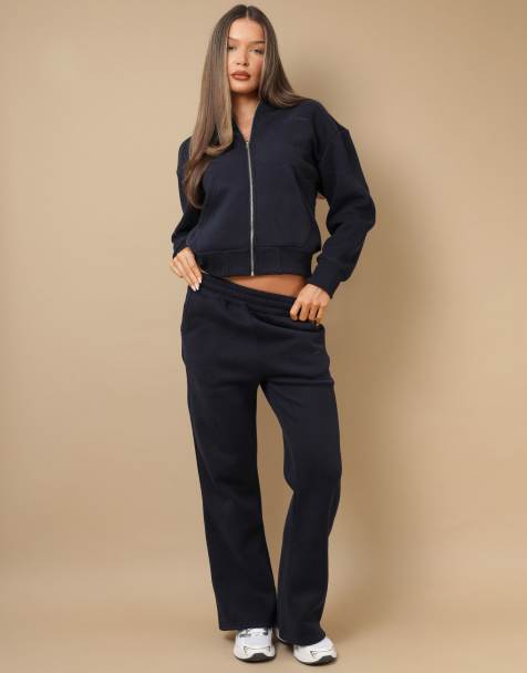 Simmi London Nova essentials zip through hoodie in navy - view 1