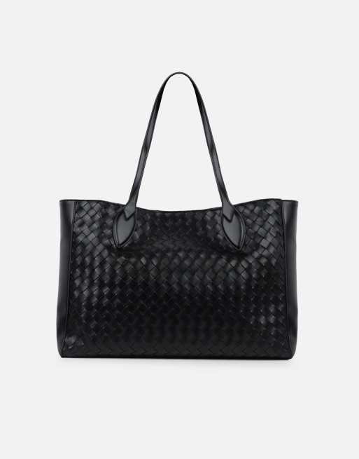 Simmi London Nymeria handbag in black weave, 2 of 4