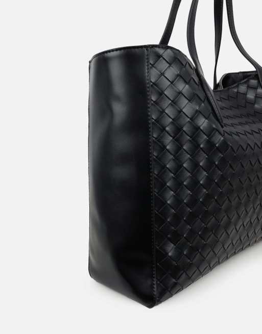 Simmi London Nymeria handbag in black weave, 3 of 4