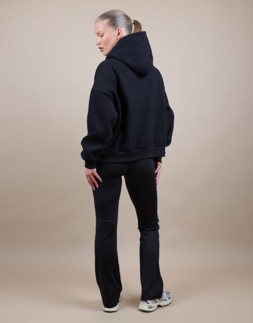 Simmi London Oversized drop shoulder hoodie in black, 2 of 4