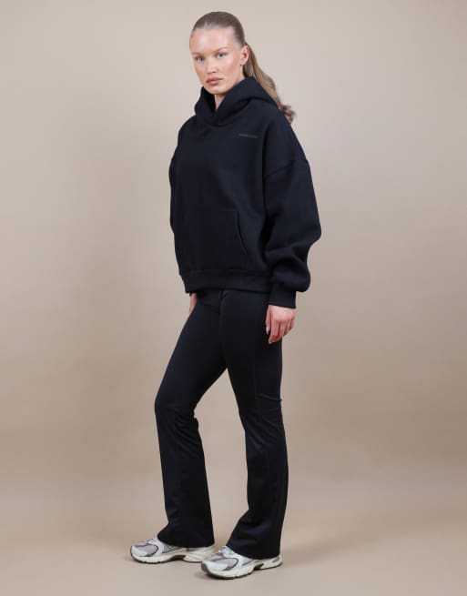 Simmi London Oversized drop shoulder hoodie in black, 4 of 4