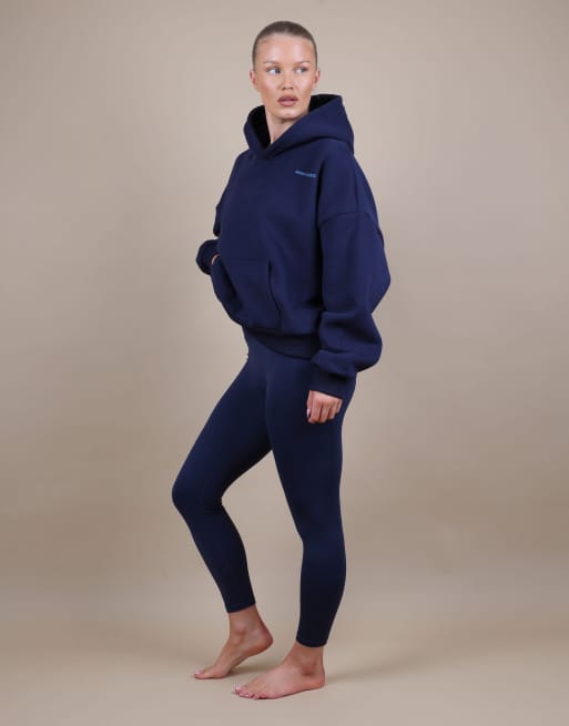 Simmi London Oversized drop shoulder hoodie in navy, 4 of 4