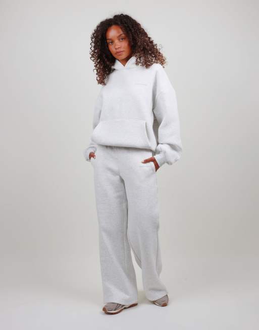 Simmi London Oversized hoodie in light grey marl, 2 of 4