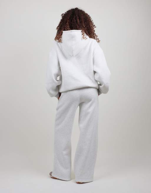 Simmi London Oversized hoodie in light grey marl, 3 of 4