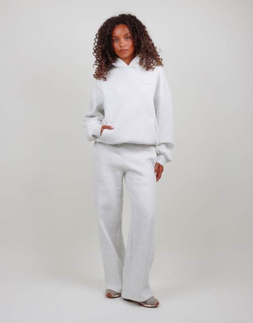 Simmi London Oversized hoodie in light grey marl, 4 of 4