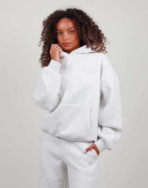 Simmi London Oversized hoodie in light grey marl - view 1