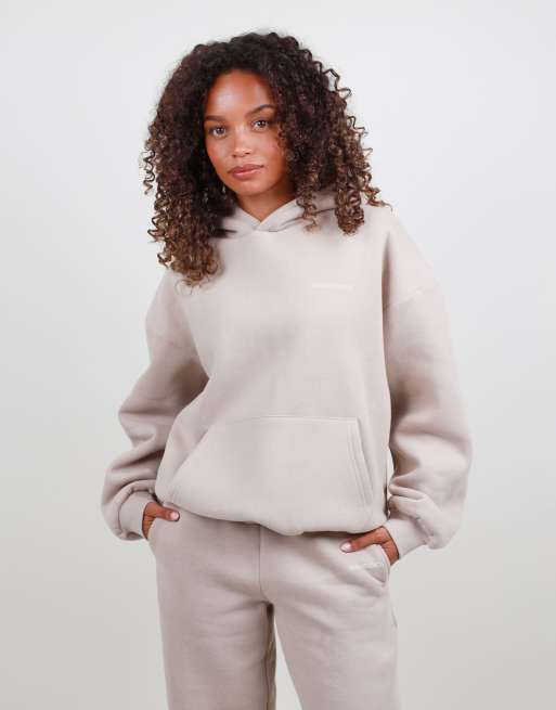 Simmi London Oversized hoodie in stone, 2 of 4