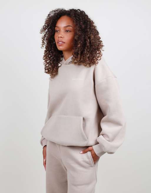 Simmi London Oversized hoodie in stone, 3 of 4