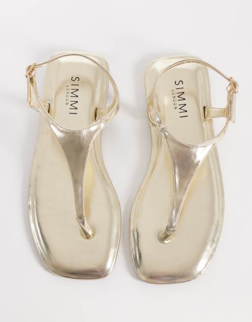 Simmi London - Perry - Teensandalen met brede pasvorm in goud, 2 van 4