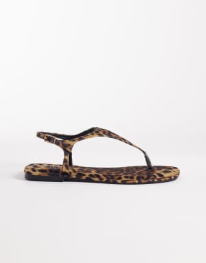 Simmi London Perry thong sandals in leopard