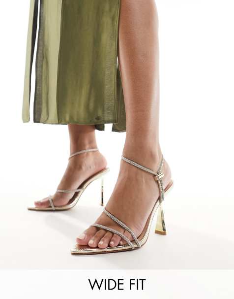 Simmi London - Pointure large - Adia - Sandales à talons et ornements - Doré - view 1