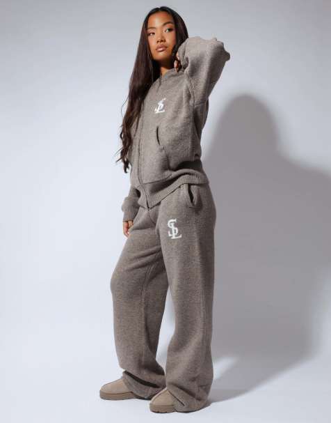 Simmi London Romy chunky knit set in mocha - view 1