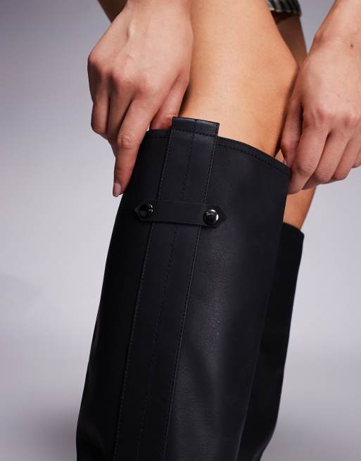 Simmi London Ronnie chunky knee boots in black