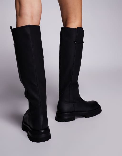 Simmi London Ronnie chunky knee boots in black