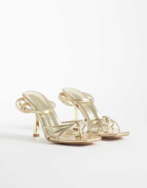 SIMMI London – Sabrina – Riemchen-Sandaletten in Metallic-Gold, 2 von 4