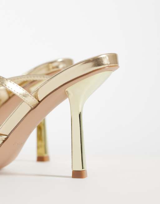 SIMMI London – Sabrina – Riemchen-Sandaletten in Metallic-Gold, 4 von 4